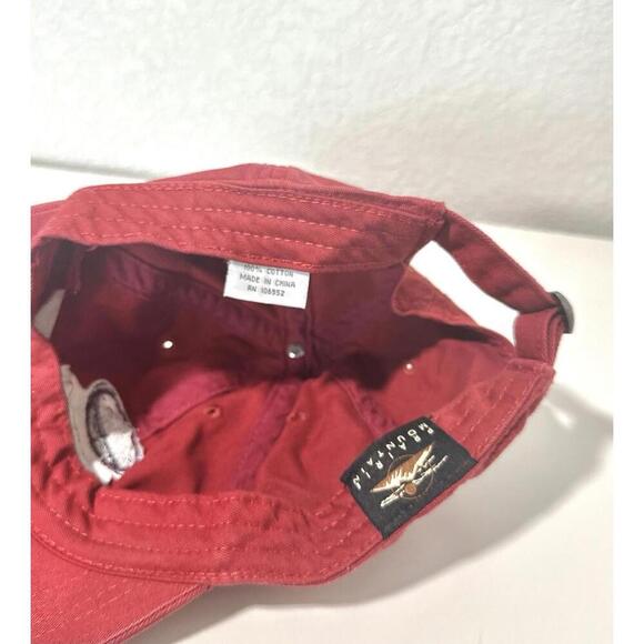 Prairie Mountain White Fish Montana Embroidered Red Adjustable Baseball Hat - Picture 9 of 10